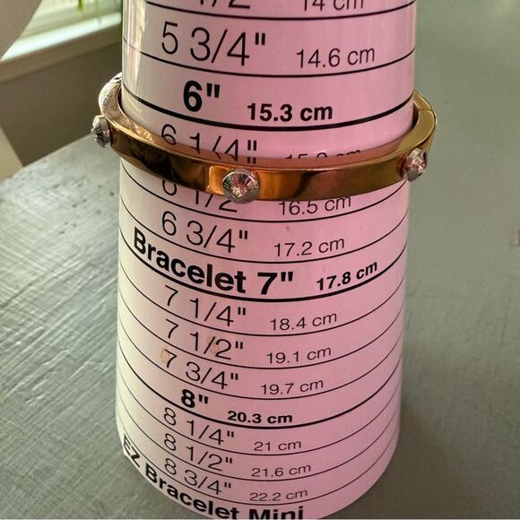 Henri Bendel Hinged Rose Gold bangle Bracelet - Picture 8 of 12